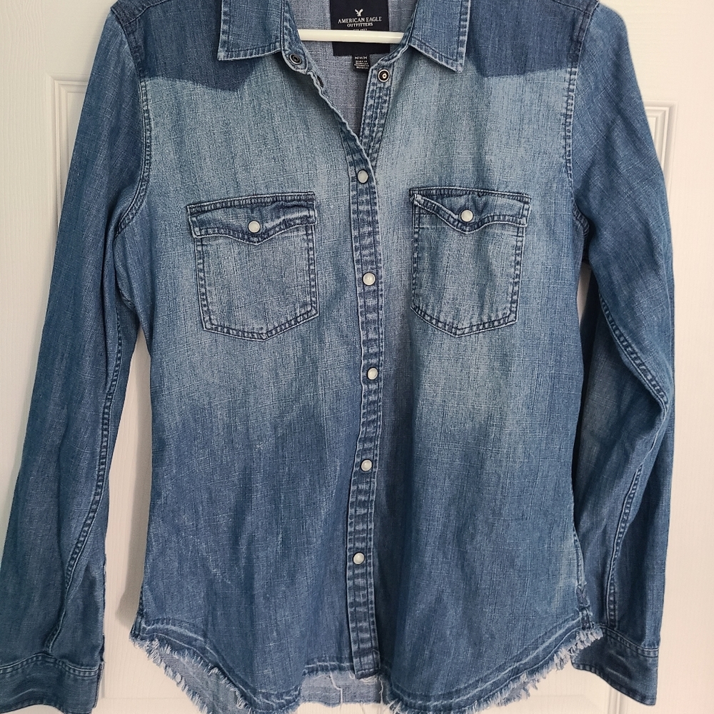 Denim Mixed Wash Buttonup